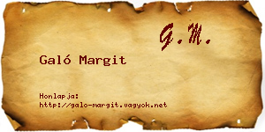Galó Margit névjegykártya